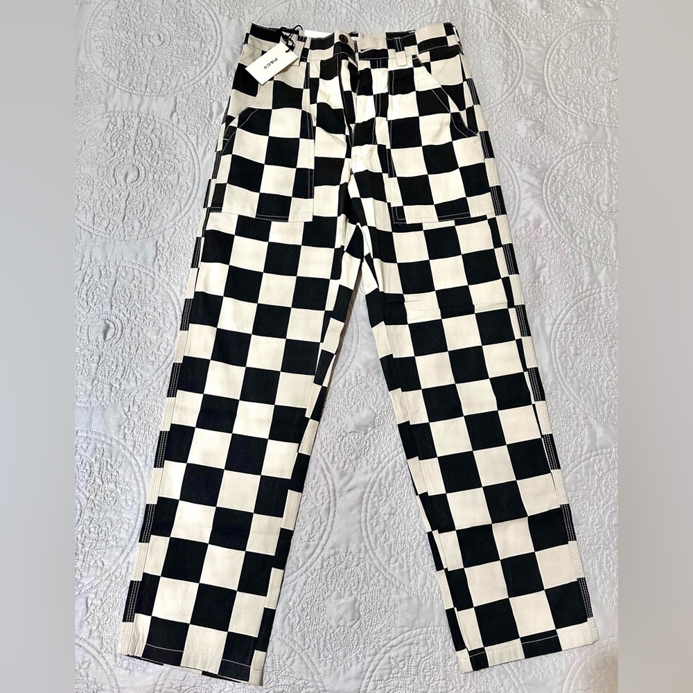 P&Co 304 Service Fatigue Pants - Black Checkerboard